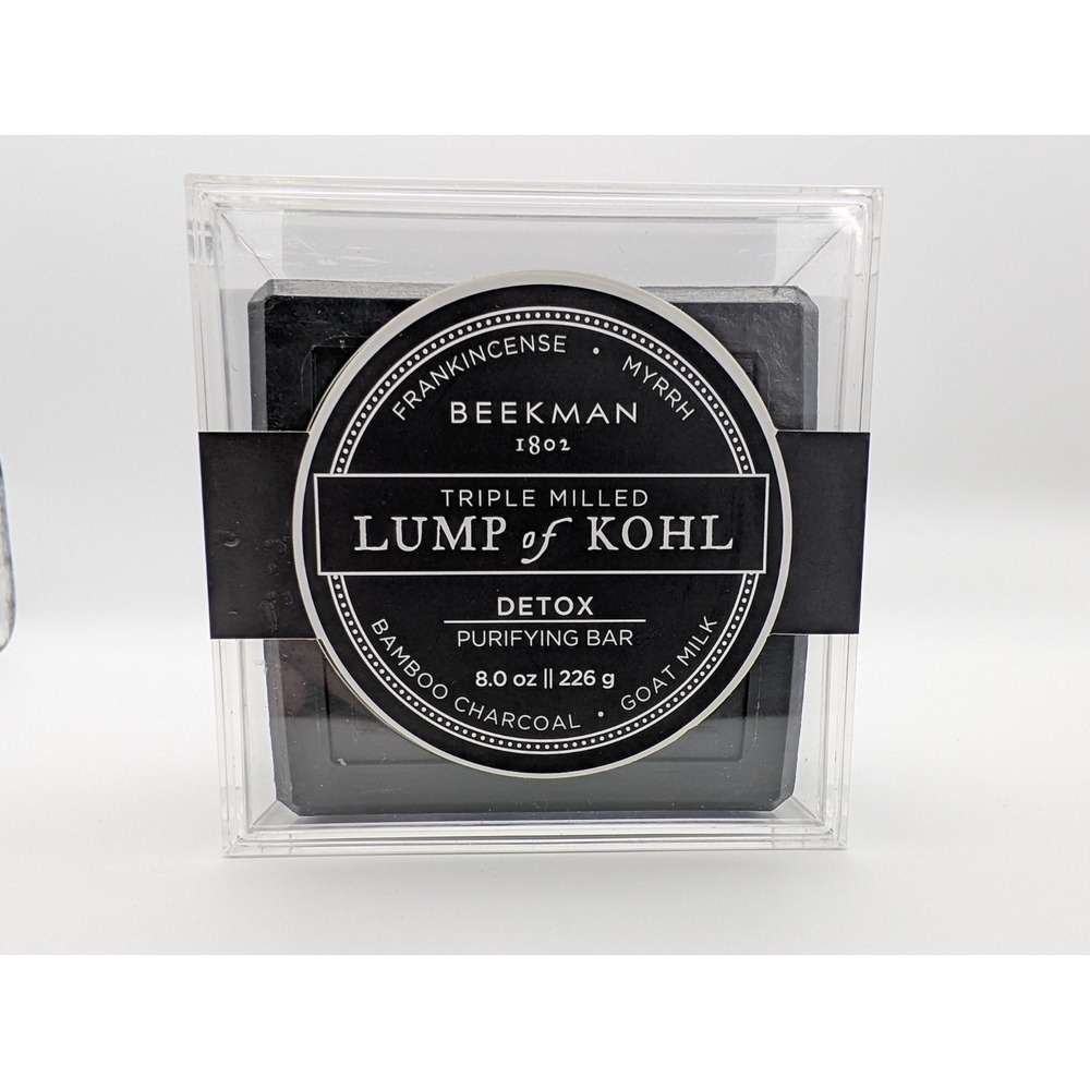 Beekman 1802 Lump of Coal Charcoal Goat Milk Soap Bar 8oz Frankincense & Myrrh